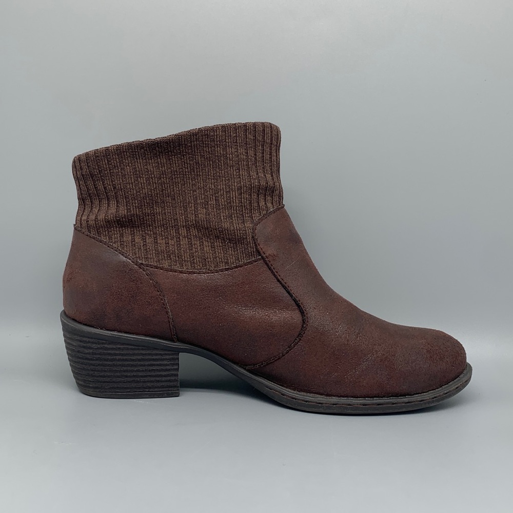 Born Brown Suede Knit Ankle Boots Z26723-CCCAE Women’s Sz 8.5 - Picture 8 of 10